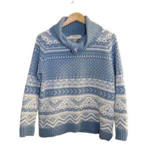 🔴 LAST CHANCE 🔴 Tradition Country Collection Blue White Fairisle Sweater